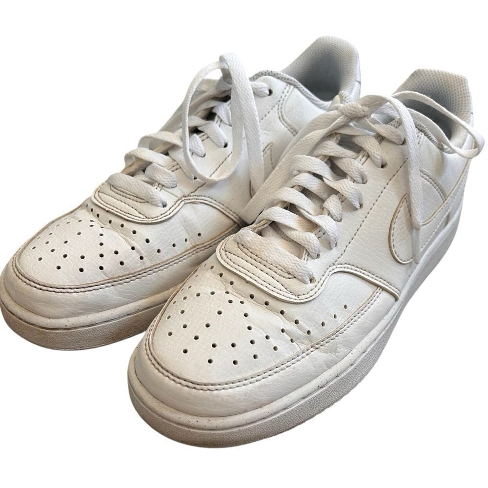 Nike white court vision low top sneakers men’s size 7.5